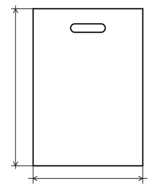 Чертеж полиэтиленового пакета